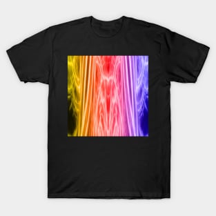 Vibrant rainbow fractal distortion T-Shirt